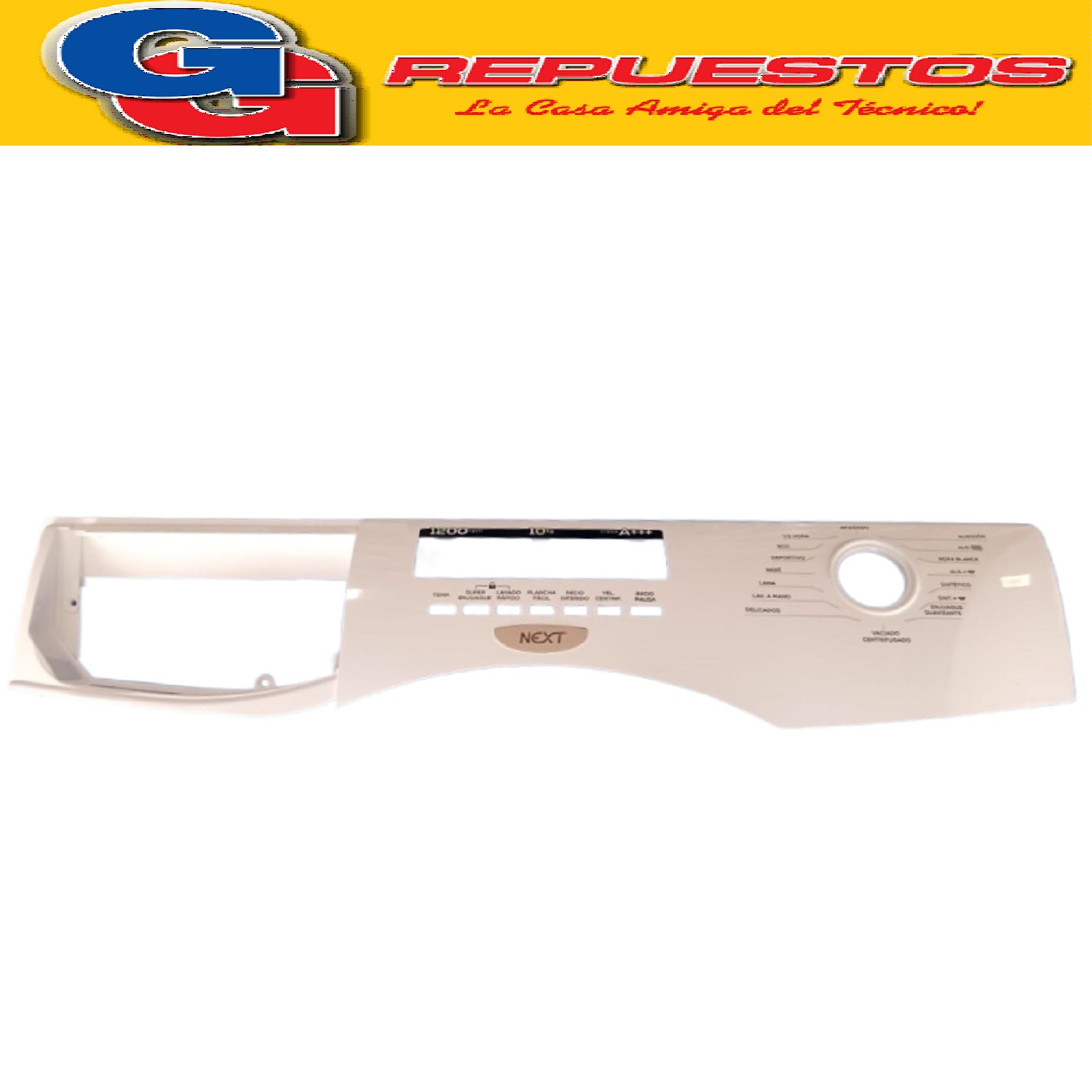 PANEL DE COMANDOS LAVARROPAS DREAN NEXT 10.12P ECO ORIGINAL  PANEL DREAN NEXT 10.12 P ECO 10KG 1200RPM 709803752 709804062 Cod Origen: 709803797 WW01L02383