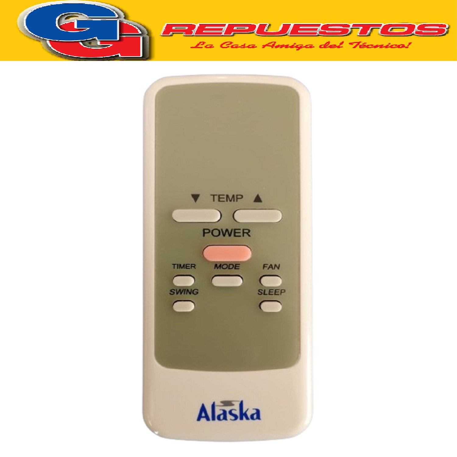 CONTROL REMOTO AIRE ACONDICIONADO VENTANA ALASKA - SURREY -  MIDEA SIN DISPLAY MODEL R031D 3V DC 