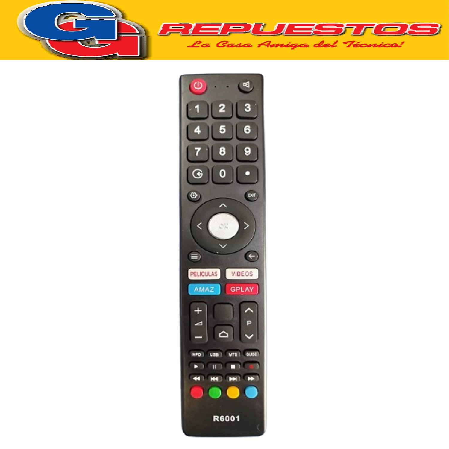 CONTROL REMOTO SMART TV PARA HYUNDAI - PHILCO - RCA - ONN /  R6001