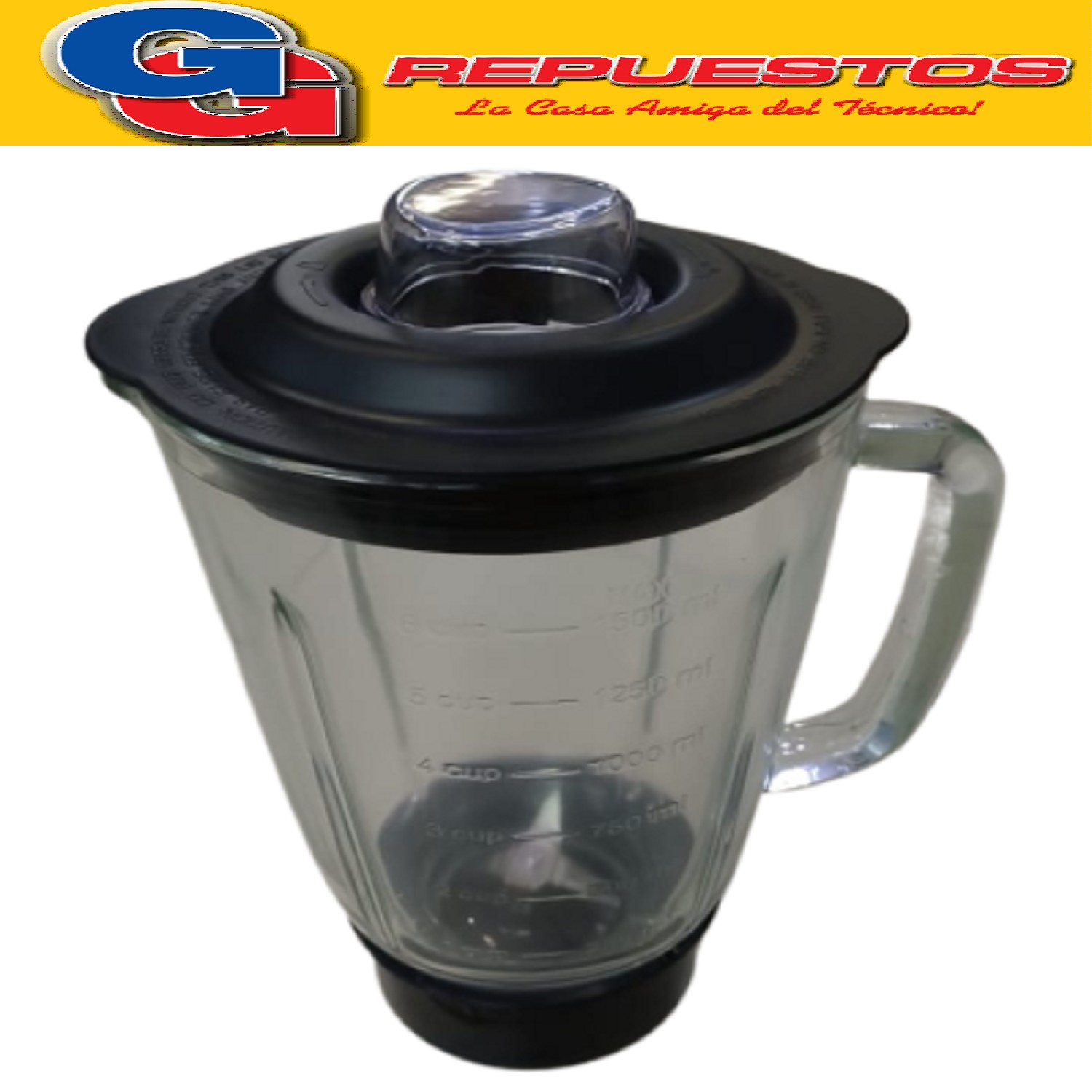 VASO JARRA DE VIDRIO PARA LICUADORA LILIANA COMPATIBLE CON L OS MODELOS AL340 / AL455