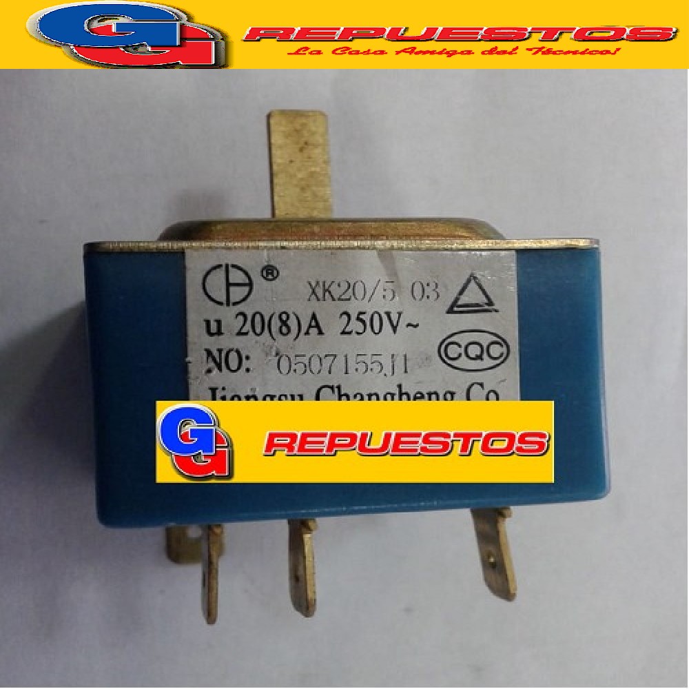 LLAVE ROTATIVA SELECTORA AIRE ACONDICIONADO 20A 250V XK20/503 (4 POSICIONES / 4 CONTACTOS) 