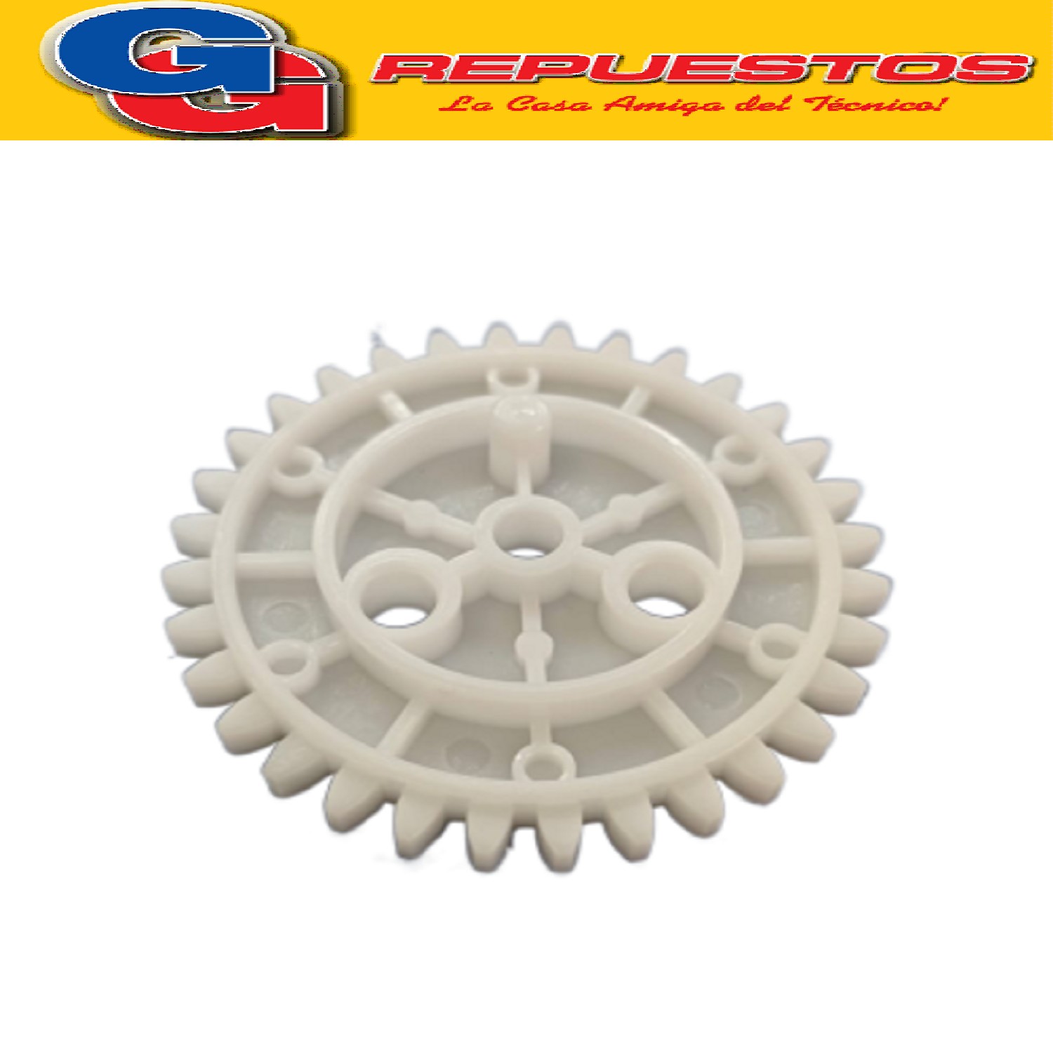 ENGRANAJE DE PLASTICO PARA ASPAS VENTILADOR DE TECHO LILIANA COMPATIBLE CON LOS MODELOS VTHA604 / VTHA604 DIAMETRO TOTAL 68MM 32 DIENTES EN TOTAL ANCHO DE DIENTES 5,2MM