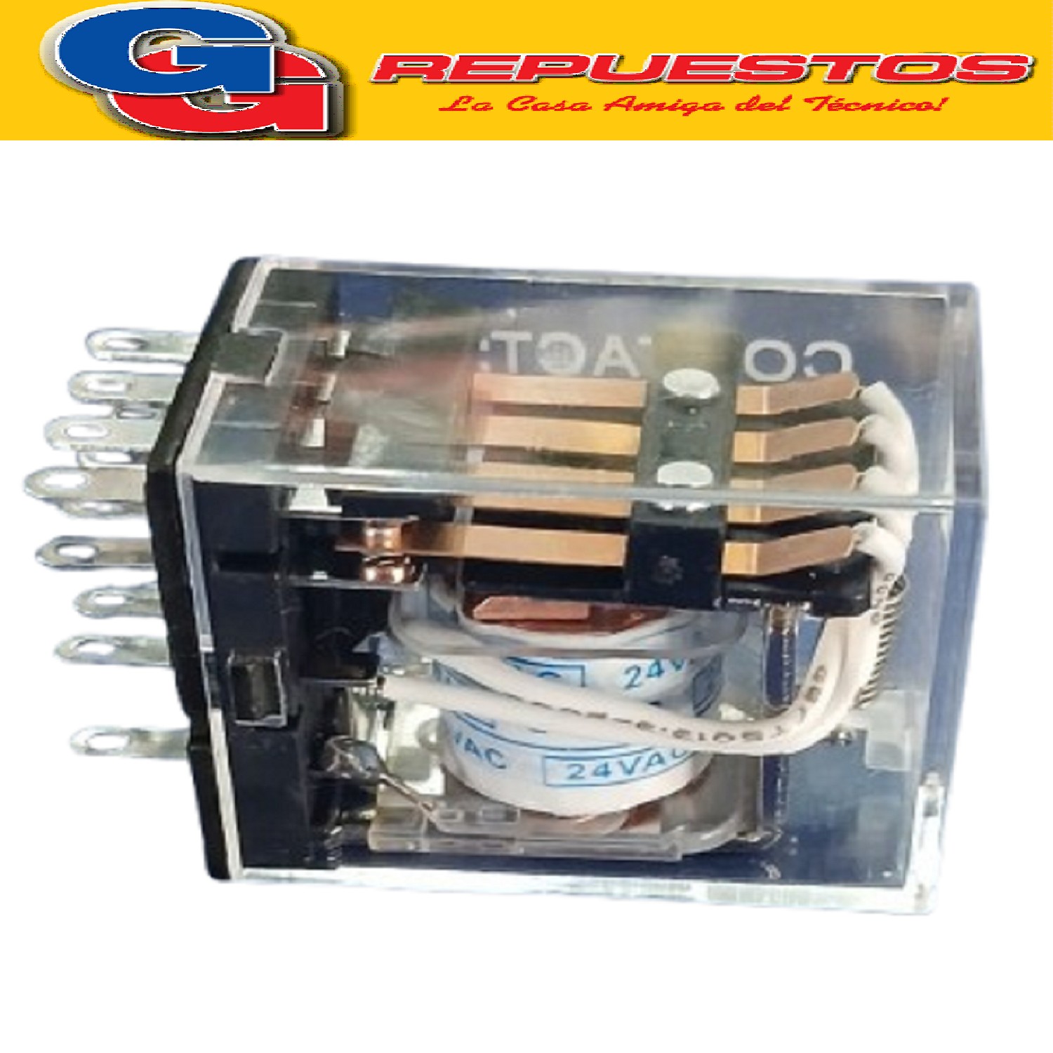 RELAY BOBINA DE CORRIENTE ALTERNA 24VAC 5A 250V 4 INV