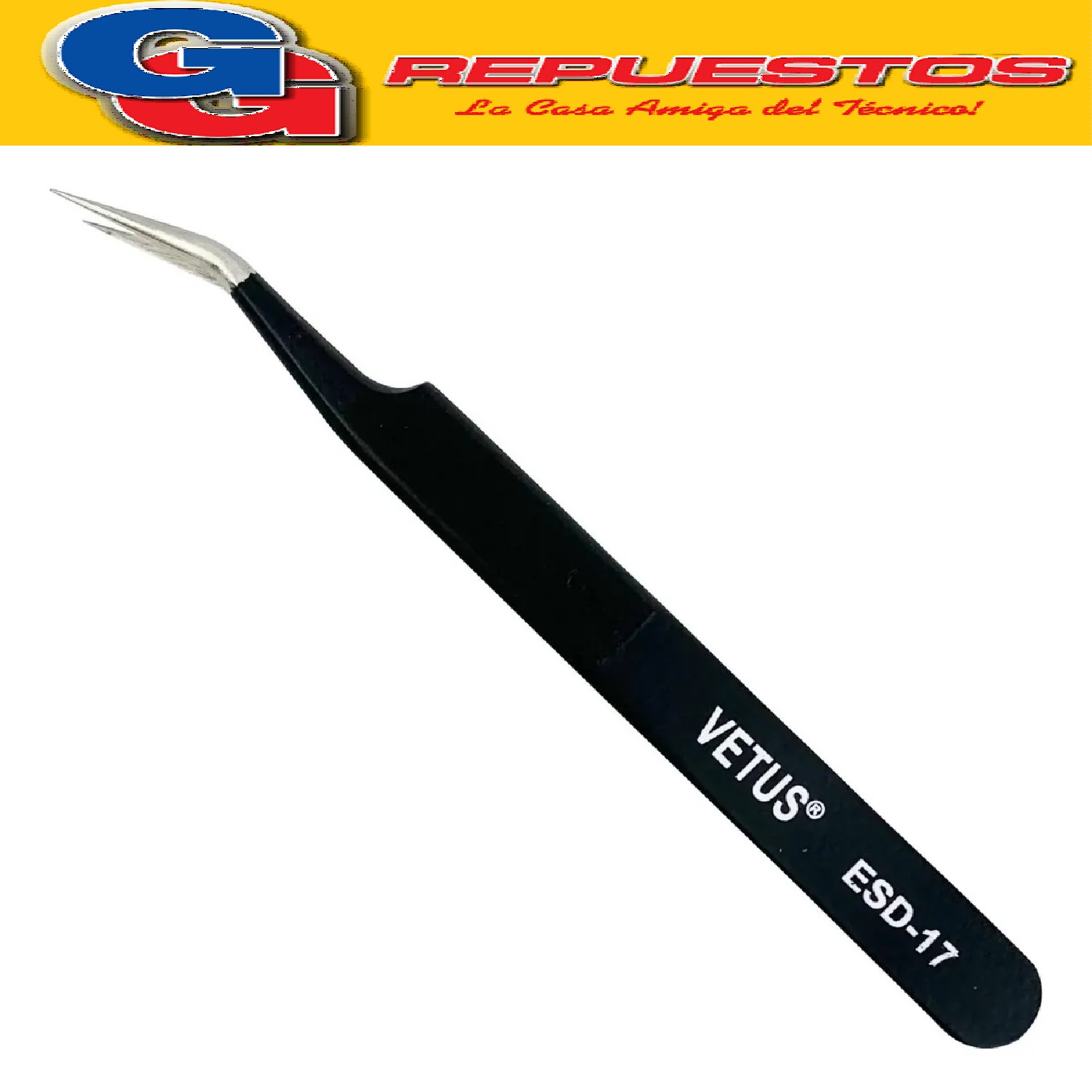 BRUSELA PINZA DE PRECISION  PARA ELECTRONICA CELULA ESD - 17