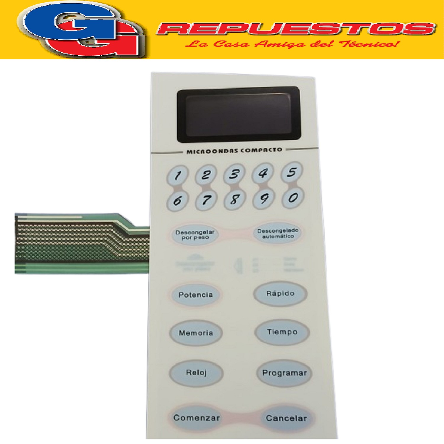TECLADO DE MICROONDAS  ZENITH/ SERIE DORADA