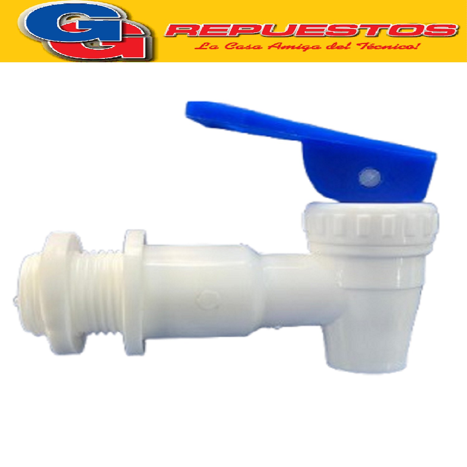CANILLA PARA DISPENSER ROSCA MACHO (18MM) PASTICA AZUL