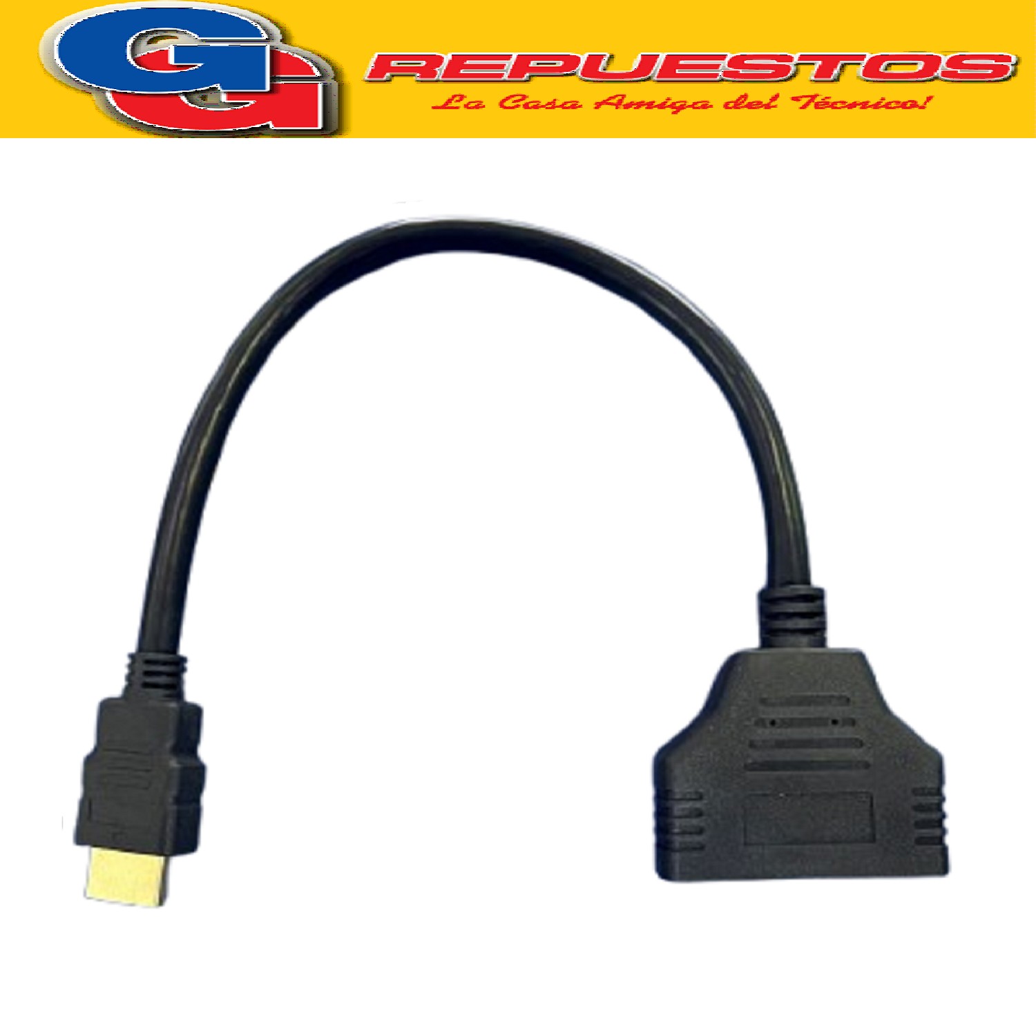 CABLEA ADAPTADOR HDMI CON DOBLE ENTRADA HEMBRA Y SALIDA   MACHO HDMI