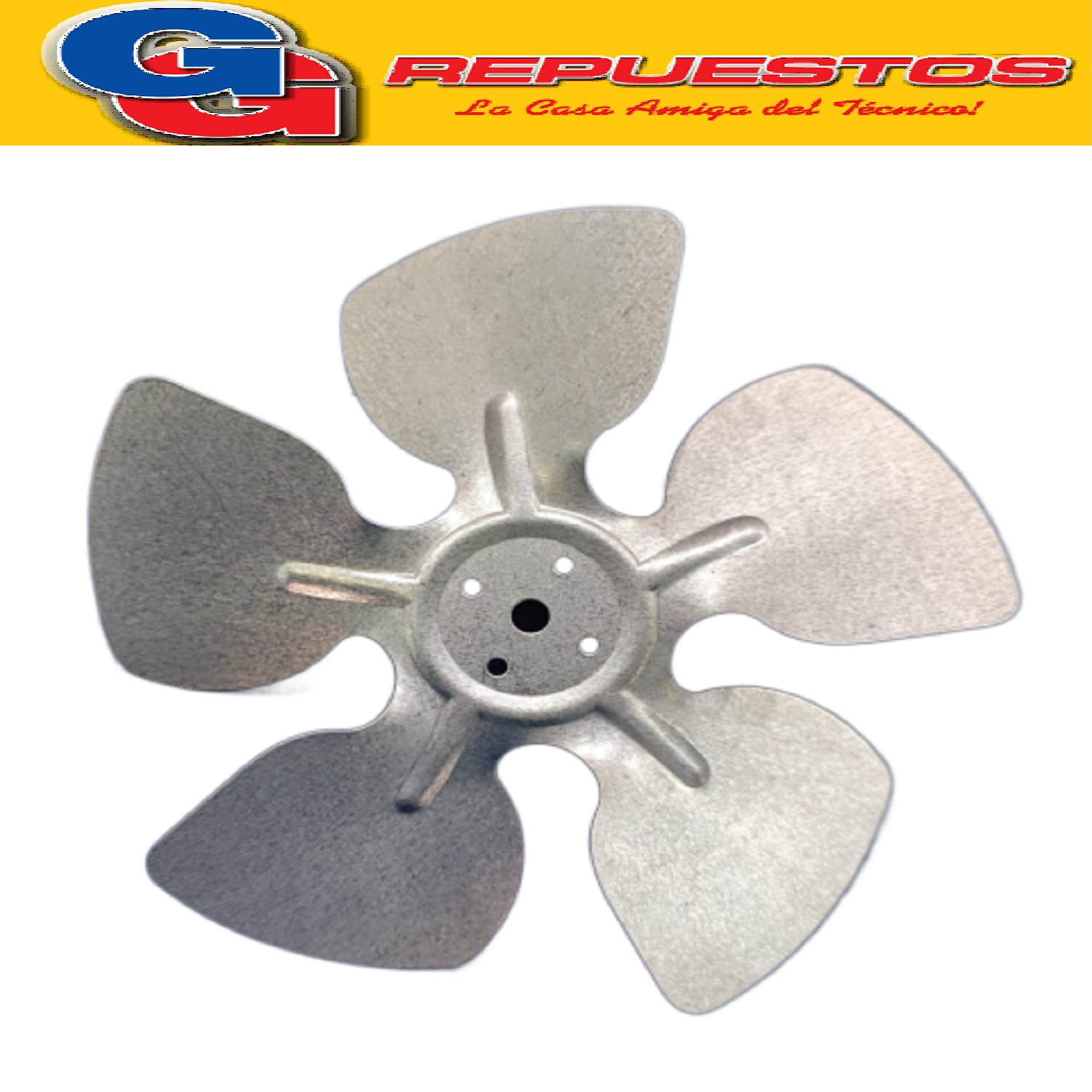 HELICE PALA METALICA 5 ASPAS PARA CALOVENTOR LILIANA COMPATIBLE CON LOS MODELOS CFI800 / CFI850 / CFI810 DIAMETRO TOTAL 17CM DIAMETRO DE EJE 7.3MM