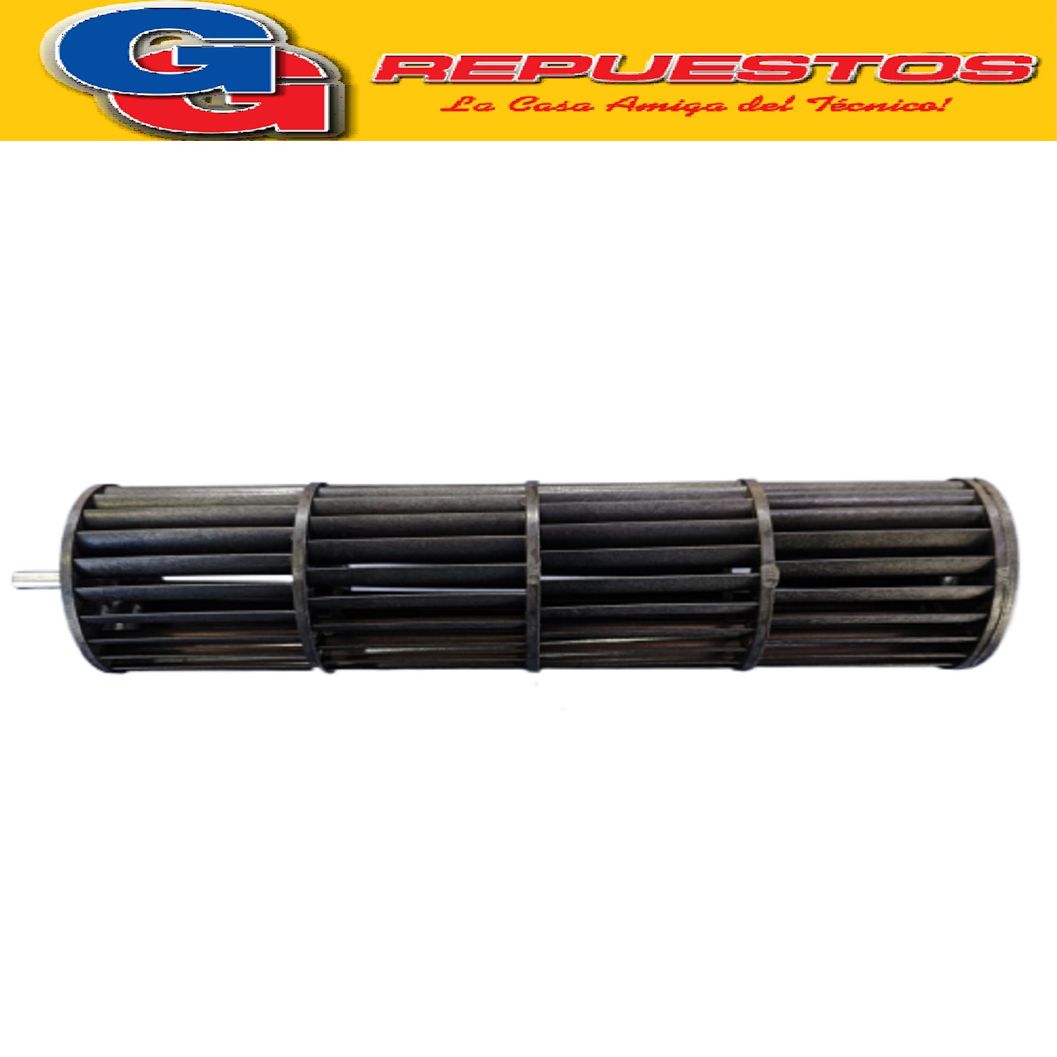 TURBINA 60X240 PARA TURBOFORZADOR TORRE CALEFACTOR PTC ESTUF A LILIANA COMPATIBLE CON LOS MODELOS TWR30 / TCV100 / TCV110D / TCV120 / TF160 240MM DE LARGO Y 60MM DE DIAMETRO BUJE EXTERNO 4MM DE DIAMETRO Y EJE 6MM DE DIAMETRO