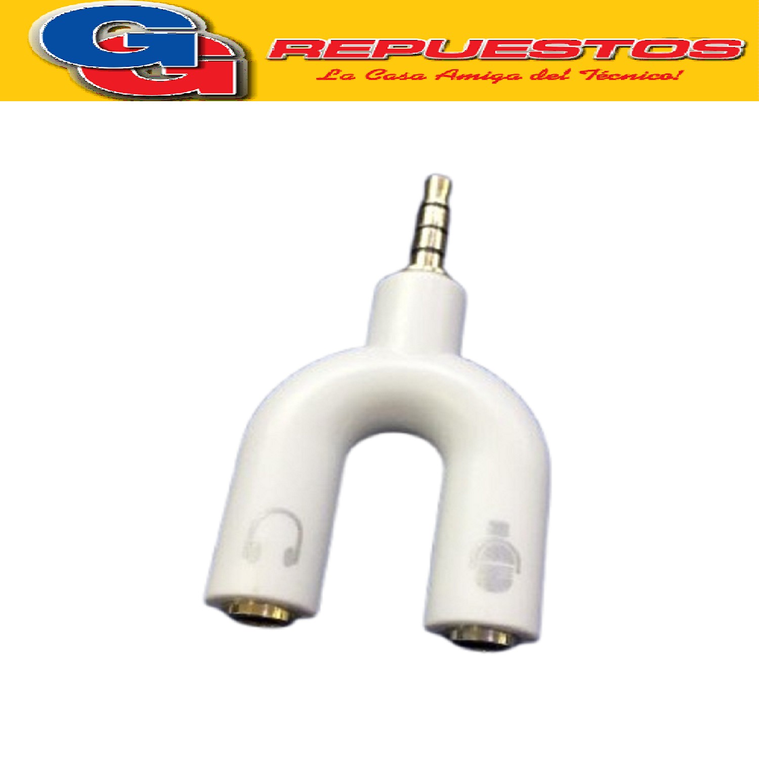ADAPTADOR PARA CABLE CON 3.5 MACHO-AURICULARES-MICROFONO