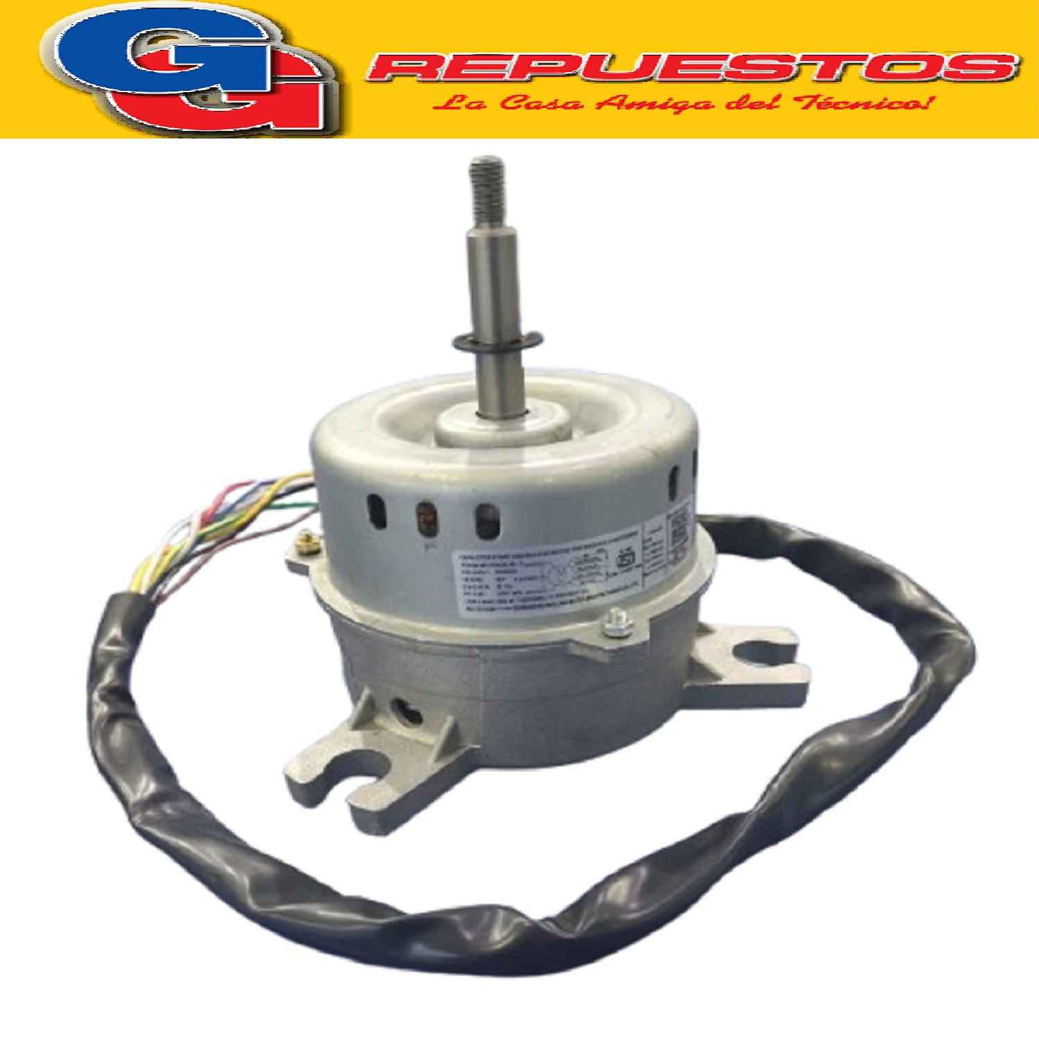FORZADOR MOTOR CONDENSADOR AIRE ACODICIONADO SPLIT YDK42-6E 4 VELOCIDADES 220-240V 19-37W 6P 0.4-0.47A PF 0.95 EFF 34% LRA 0.44-0.52A S1 SENTIDO DE GIRO ANTIHORARIO