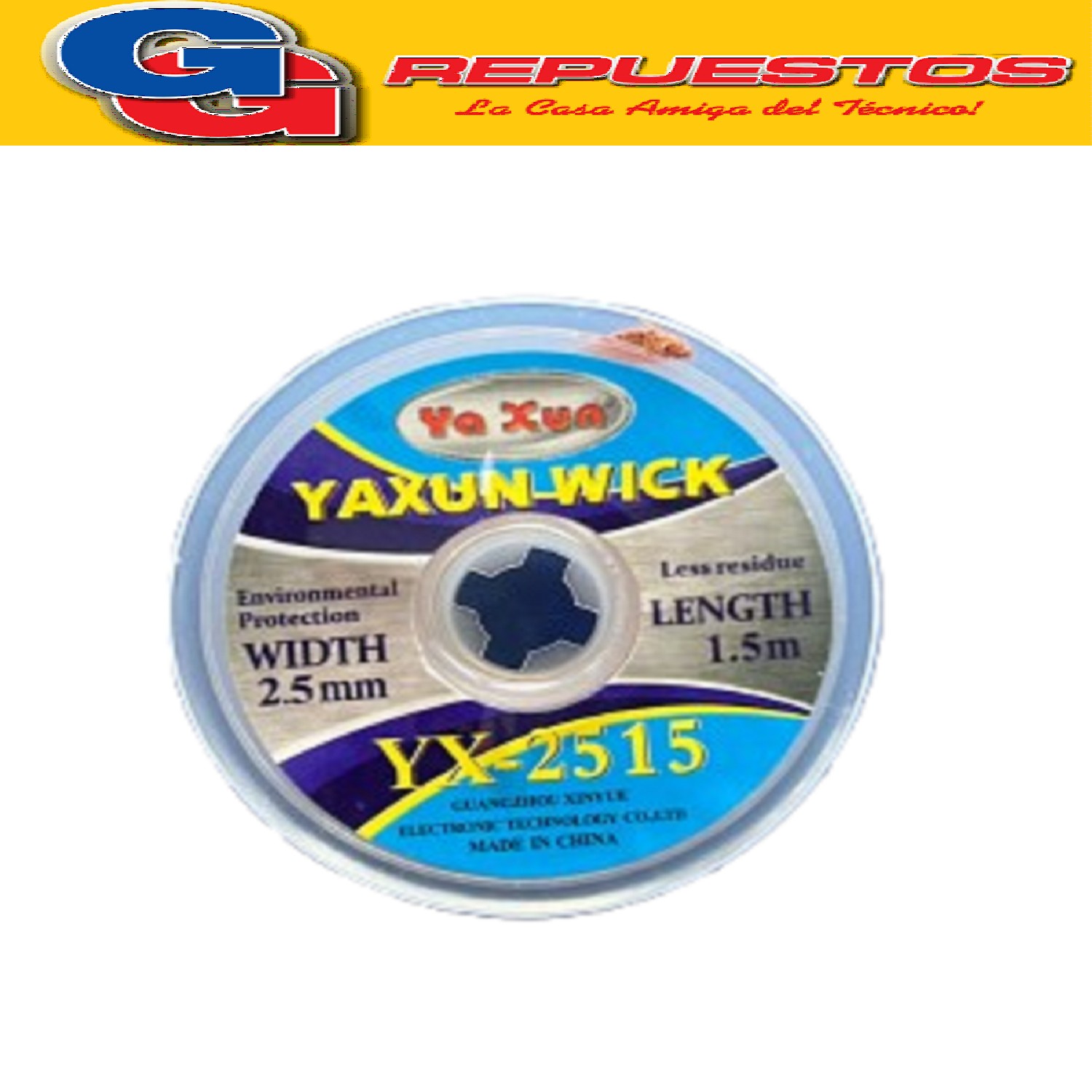 MALLA DESOLDANTE YX2515 YAXUN 2.5MMX1.5MM