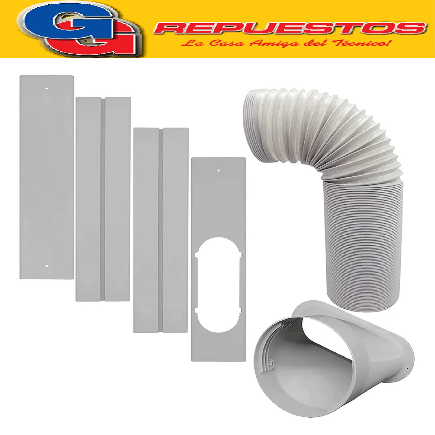KIT ACCESORIO VENTANA + TUBO DE AIRE ACONDICIONADO PORTATIL