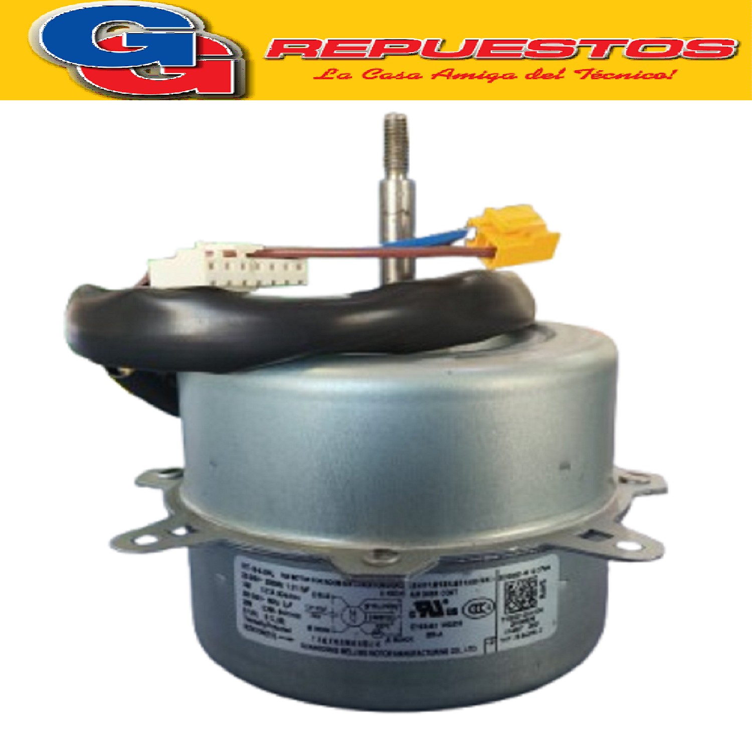 FORZADOR MOTOR AIRE ACONDICIONADO CONDENSADOR YKT-18-6-209L 220-240V 50/60HZ 14W 0.21A 824RPM 1.5uF / 208-230V 60HZ 20W 0.29A 844RPM 2UF