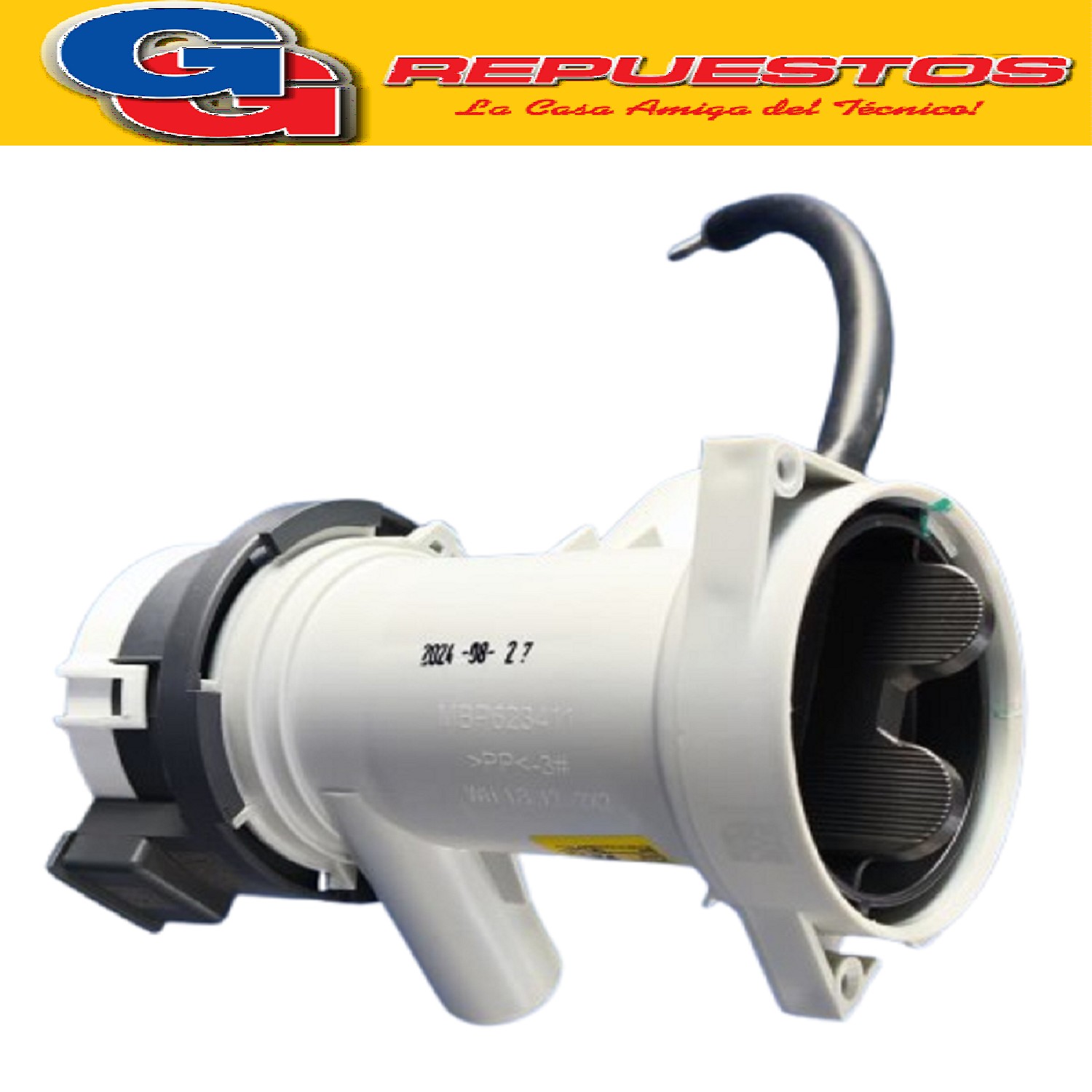 ELECTROBOMBA PARA LAVARROPAS LG CARGA FRONTAL 1/2 GIRO 4 UÑA S DE 26V CON ENCASTRES LAVARROPAS LG WM8516EE6-WM8516WE6 (BOMBA COMPLETA INVERTER 1 MOTOR)  MOTOR SOLO Voltage 26V DIRECTDRIVE INVERTER EAU64082902-AHA75693426-EAU63743802 (LG) DC- WDD0015X1M 26V 1A 300mA 3KRPM 4KRPM 7SEC 408GF.CM 3.72OHM