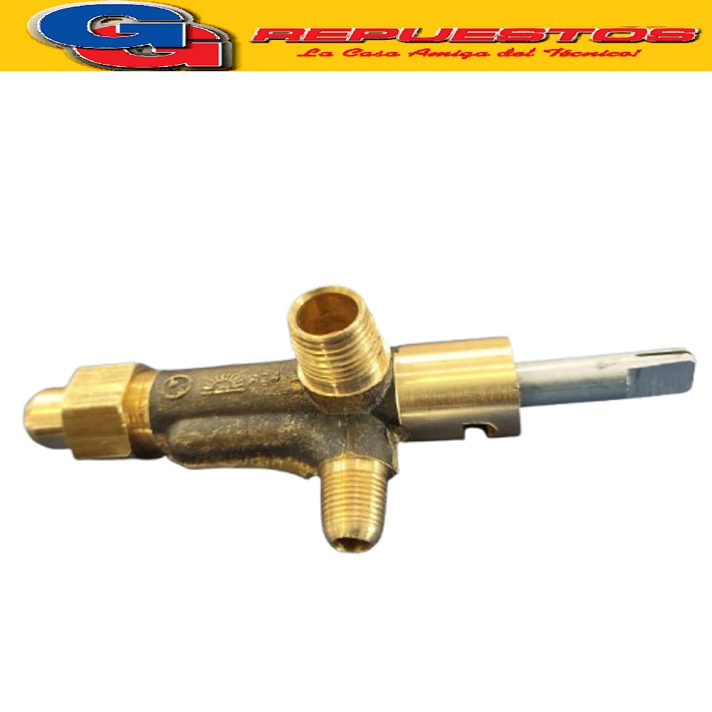 ROBINETE VALVULA SEGURIDAD COCINA CONEXION 1/8 Y 1/4 VASTAGO 8 MM