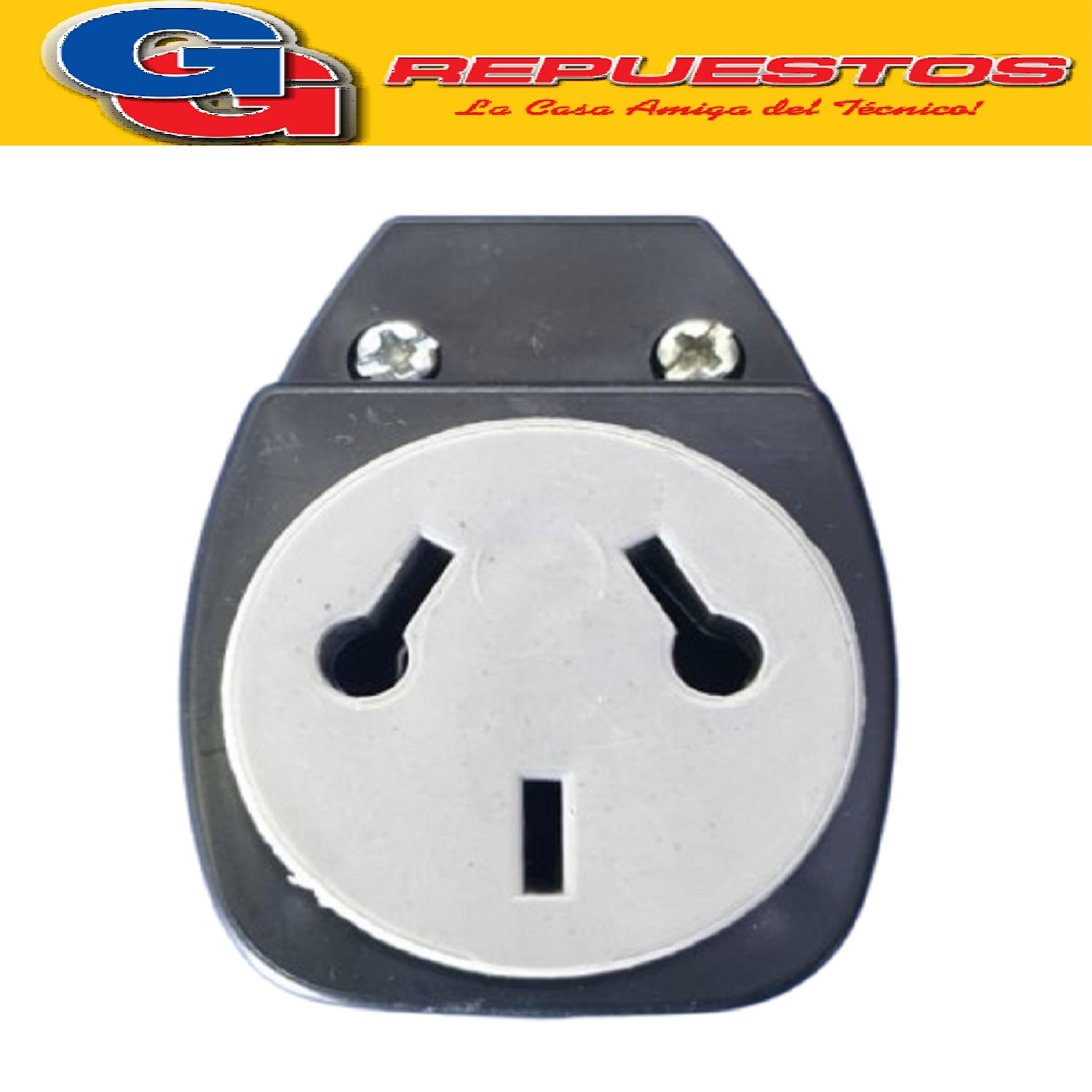 FICHA HEMBRA SALIDA LATERAL CON NEUTRO COLOR NEGRO BIUSO DE  10A 250V