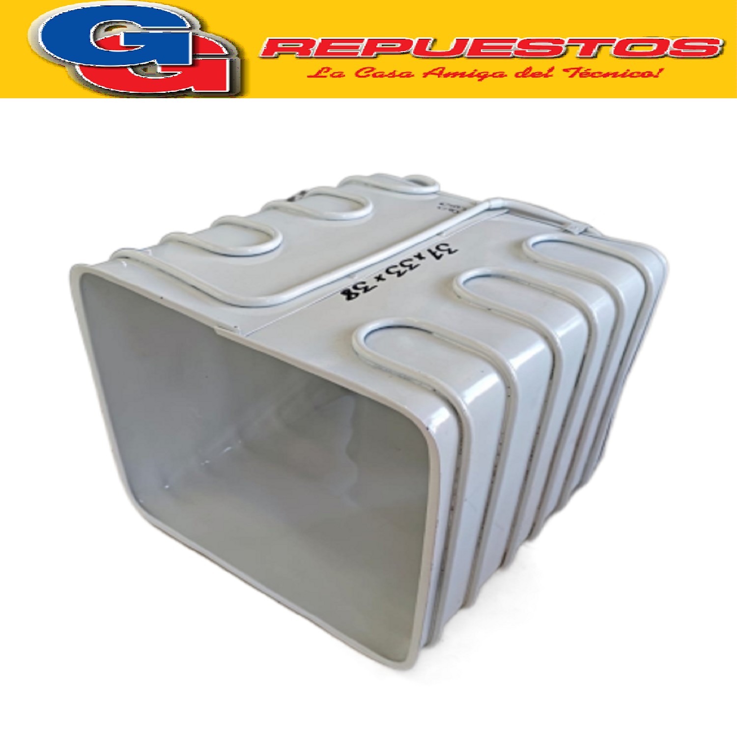 CAMARA EVAPORADORA CONGELADOR 37.5X33X37 37.5CM DE ANCHO 33CM DE ALTO 37CM DE PROFUNDIDAD Y 39CM DE PROFUNDIDAD CONTANDO LOS CAÑOS CON PUNTAS DE COBRE PARA SOLDAR