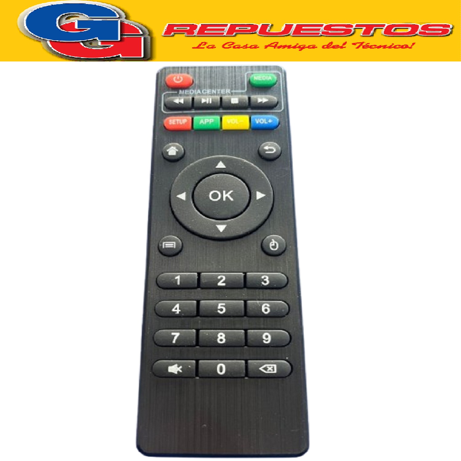 CONTROL REMOTO COMPATIBLE TV BOX (BOTON VERDE)