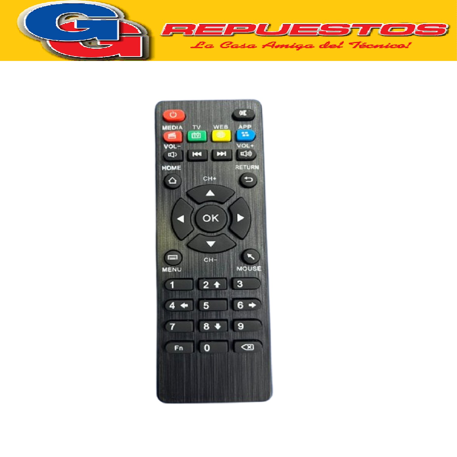CONTROL REMOTO COMPATIBLE CON TV BOX CON BOTON MUTE