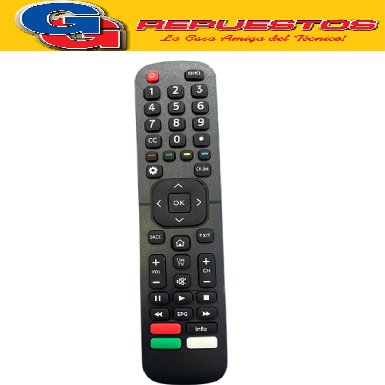 CONTROL REMOTO COMPATIBLE CON SMART HISENCE