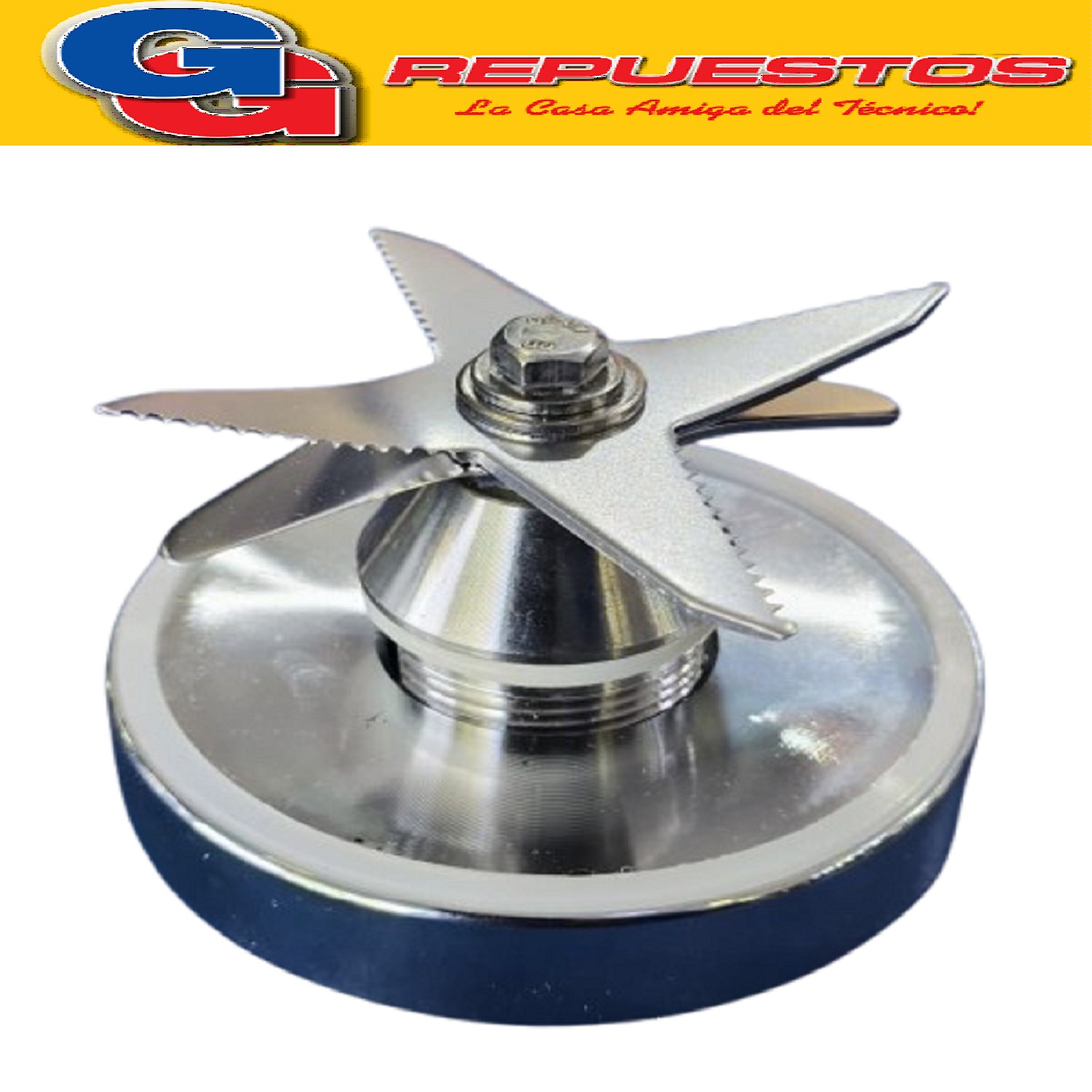 CUCHILLA CON TUERCA COMPATIBLE TURBO BLENDER ACERO INOXIDABL E