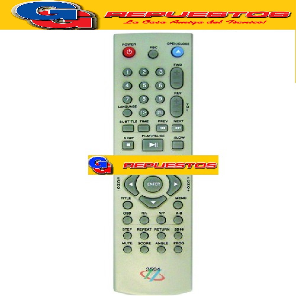 CONTROL REMOTO DVD ROADSTAR (3504)