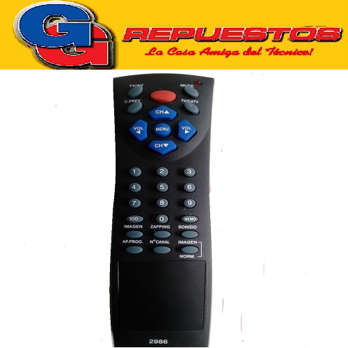 CONTROL REMOTO TV RCA (2986) AZUL