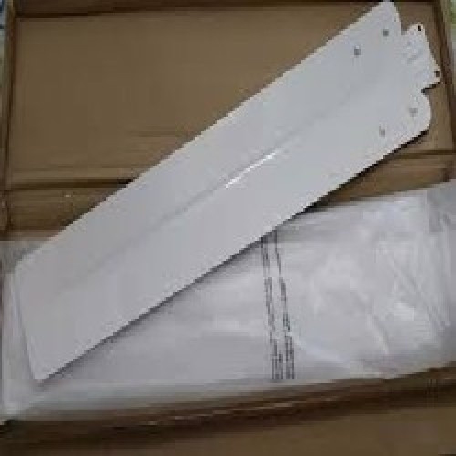 PALETA METALICA ENTERA (JUEGO) 1,2mt BLANCA PARA VENTILADOR DE TECHO NACIONAL