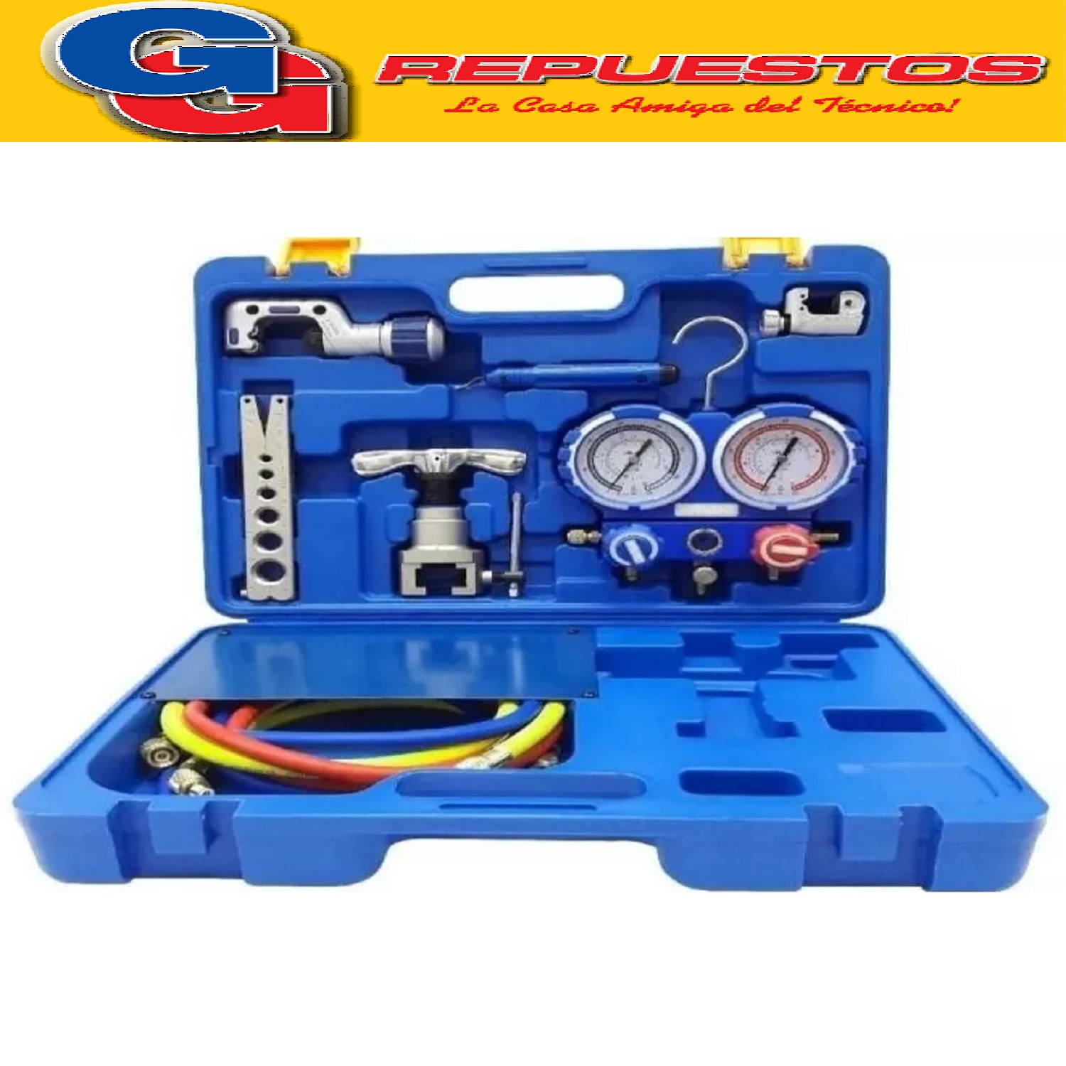 KIT VALUE VTB-5BI MANIFOLD 410 +  CORTADORA DE CAÑO + PESTAÑ ADORA + ESCARIADORA  EN CAJA