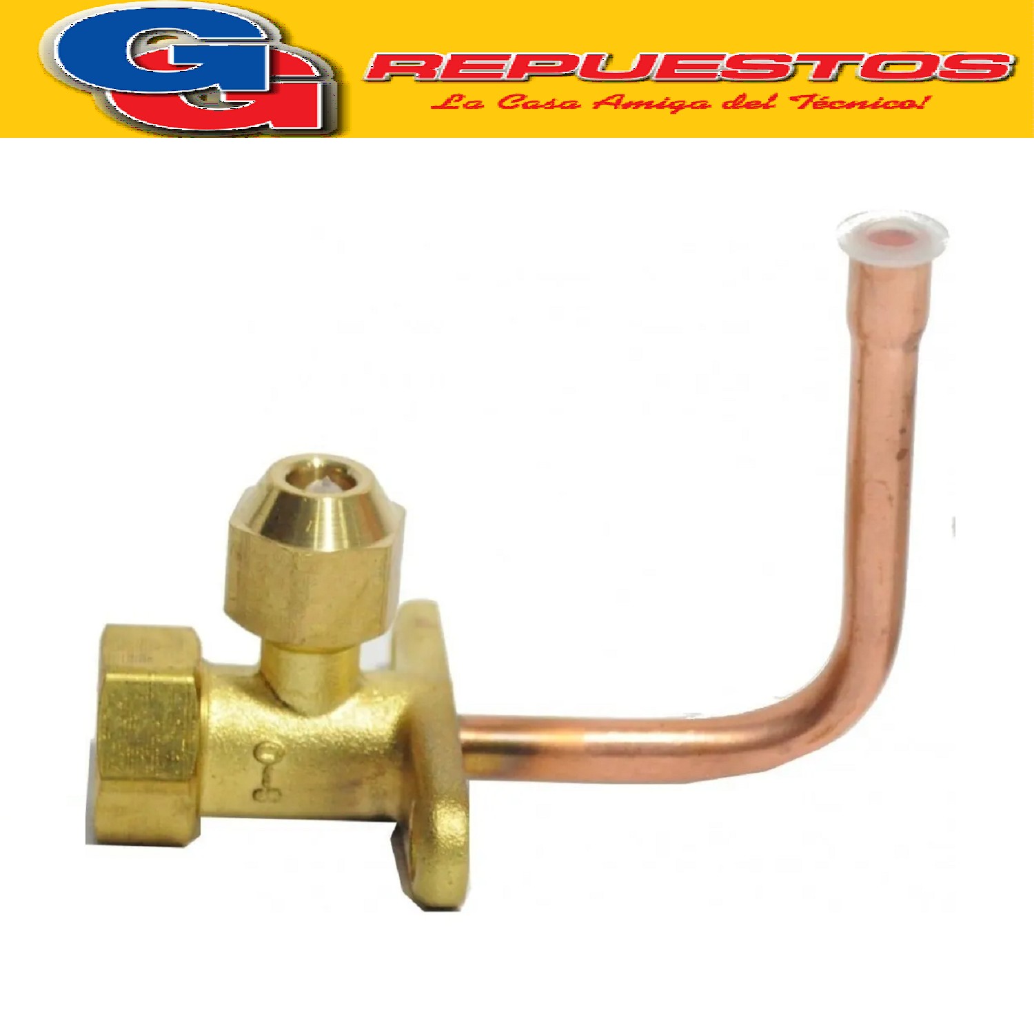 ROBINETE VALVULA LLAVE SERVICIO PARA SPLIT 1/4 EN BRONCE CUR VO PARA R22 Y R410. SPLIT