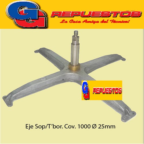 EJE SOPORTE TAMBOR LAVARROPAS COVENTRY 1000/WH 337 IMPOPAR-A WG. 337-837-837/1-PEABODY-ARDO MERLONI (4 PATAS 800rpm) RULEMAN 6204-6305. NACIONAL  4 BRAZOS Note descrittive: Albero da 25 mm boccola in ottone diametro 35x14 5 mm Codice della crociera completa di kit fissaggio cesto inox M6 (cod.025A) : 024K. Cod.Origen:
481940449869 (WHIRLPOOL) 236000400 (ARDO MERLONI)
52003400 (ARDO MERLONI) 520073 00 (ARDO MERLONI)
Produttore: EBI 024 Zenith zfl 6206