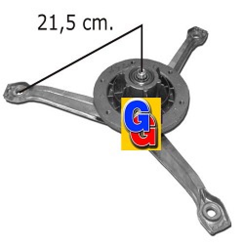 EJE SOPORTE TAMBOR Y CRUZETA LAVARROPAS INDESIT ARISTON  Diam420 Ø ARISTON-INDESIT LES-L-SI-L6-L8