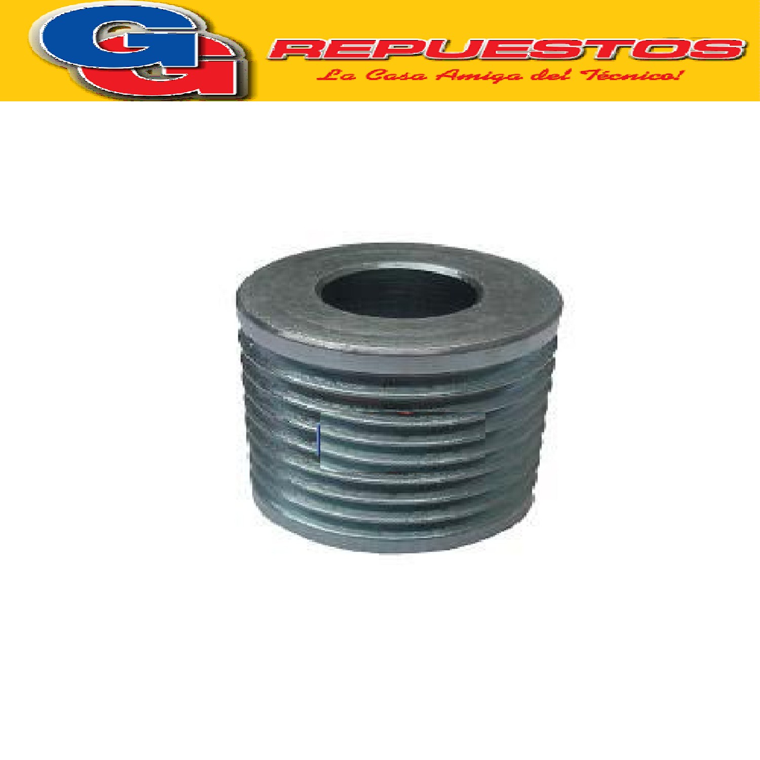 POLEA MOTOR POLY  V  CLASICA  (EJE 11 mm DE DIAMETRO ,EXTERI OR 23mm DE DIAMETRO ALTURA 23mm ) PASO GRUESO PARA 3-4 -5 Y 6 VIAS