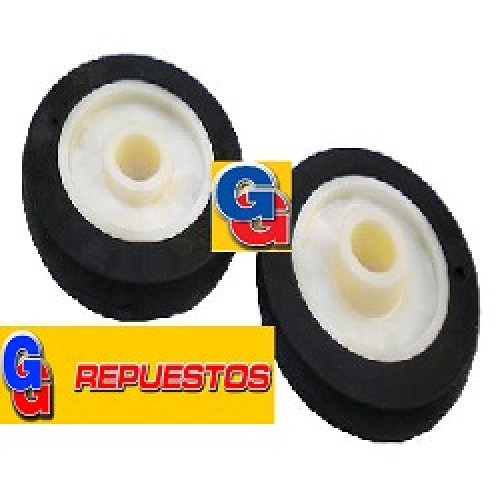 RUEDA x2 /POLEA SOPORTE TAMBOR SECARROPAS CANDY CANDY CDV262-04 (ORIGINAL) PRECIO POR PAR DIAMETRO EXTERIOR 63 mm DIAMETRO INTERIOR 12.60 mm