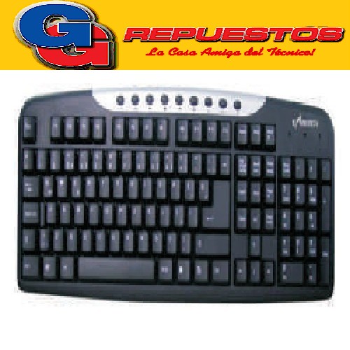 TECLADO MULTIMEDIA ESPAÑOL BLACK/SILVER PC COMPU