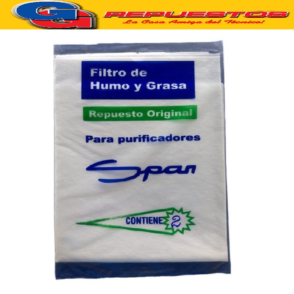 FILTRO GRASA PURIFICADOR SPAR ORIGINAL X2 AIRE ACONDICIONADO , PECERAS Y ASPIRADORAS