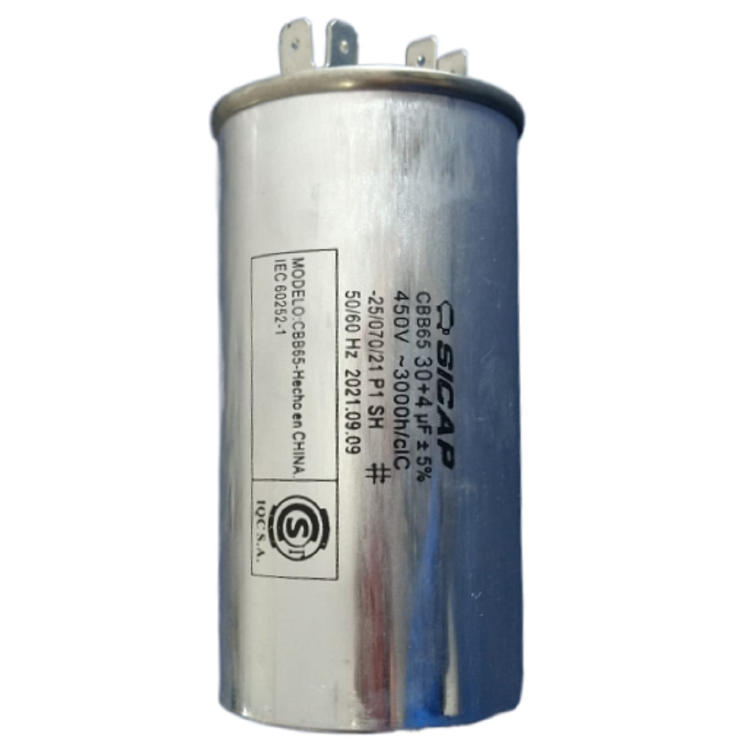 CAPACITOR DUAL DOBLE SICAP 30 + 4 PARA AIRE ACONDICIONADO