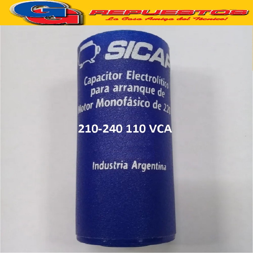 CAPACITOR ARRANQUE BLUESTAR 210-240 110 VCA