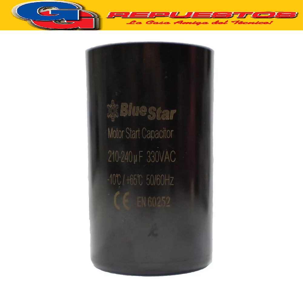 CAPACITOR ARRANQUE BLUESTAR 210-240 330 VCA