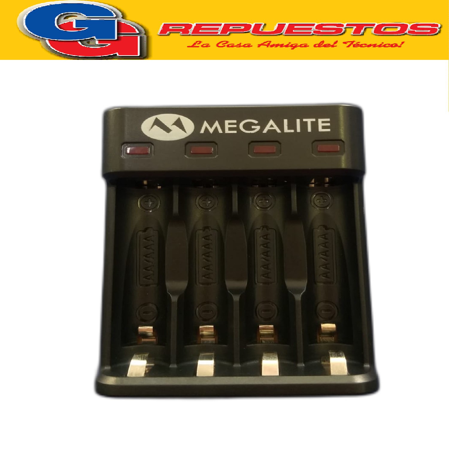 CARGADOR DE PILAS AA/AAA CARGADOR INTELIGENTE NIKEL CADMIO M ETAL P804U USB CARGA INDEPENDIENTE PROTECCION INVERSA DE LA BATERIA (NO CONTIENE EL CABEZAL PARA EL USB) MEGALITE