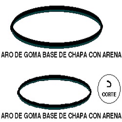 ARO GOMA BASE GRANDE 45CM CON ARENA VENTILADOR 20  GOMA DURA