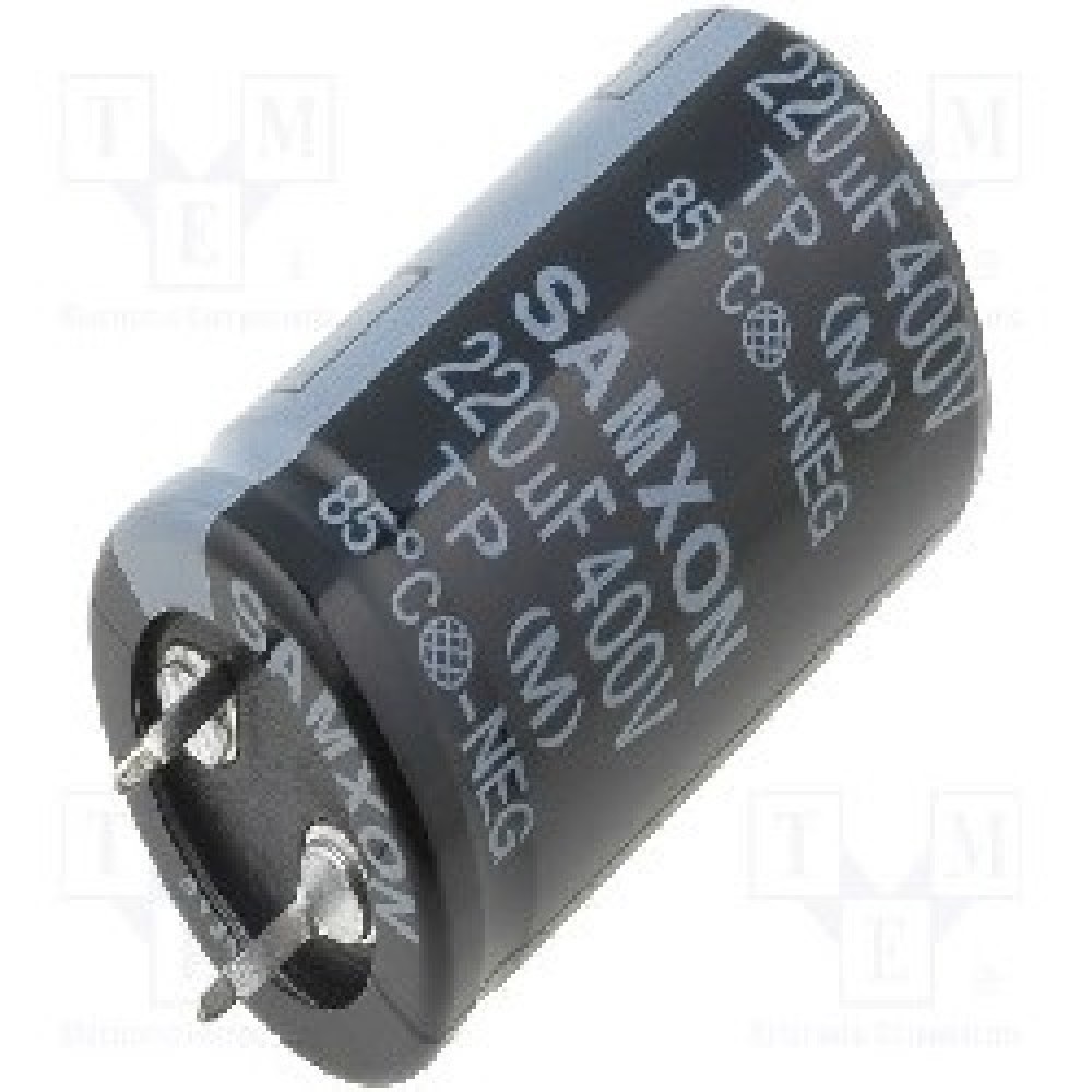 CAPACITOR ELECTROLITICO 220uFX400V PATA CORTA