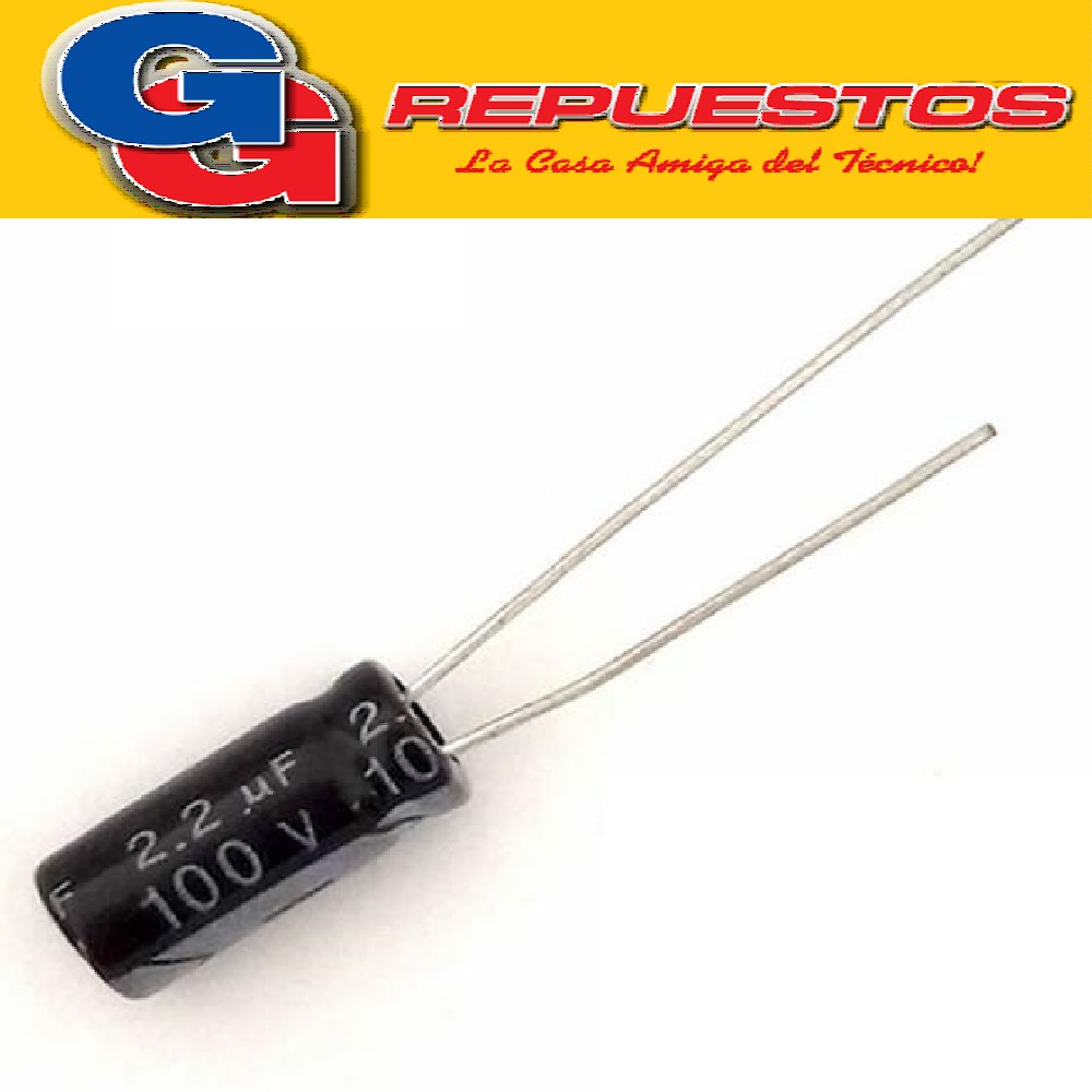 CAPACITOR ELECTROLITICO 2.2uFX100V PATA LARGA