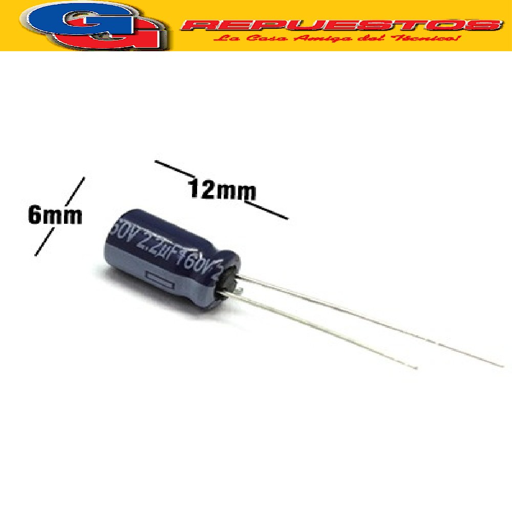 CAPACITOR ELECTROLITICO 2.2uFX160V PATA LARGA