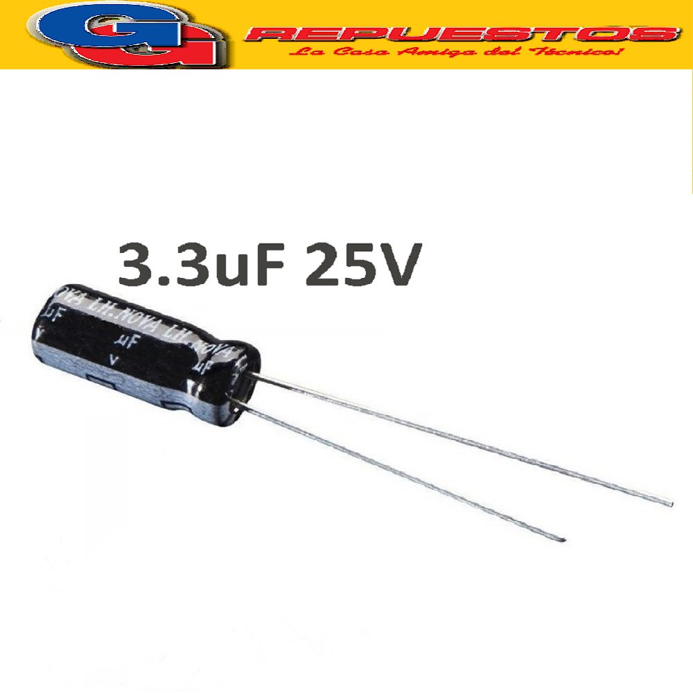 CAPACITOR ELECTROLITICO 3.3uFX25V PATA LARGA