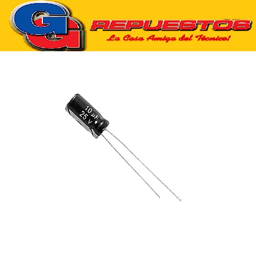 CAPACITOR ELECTROLITICO 10uFX25V PATA LARGA