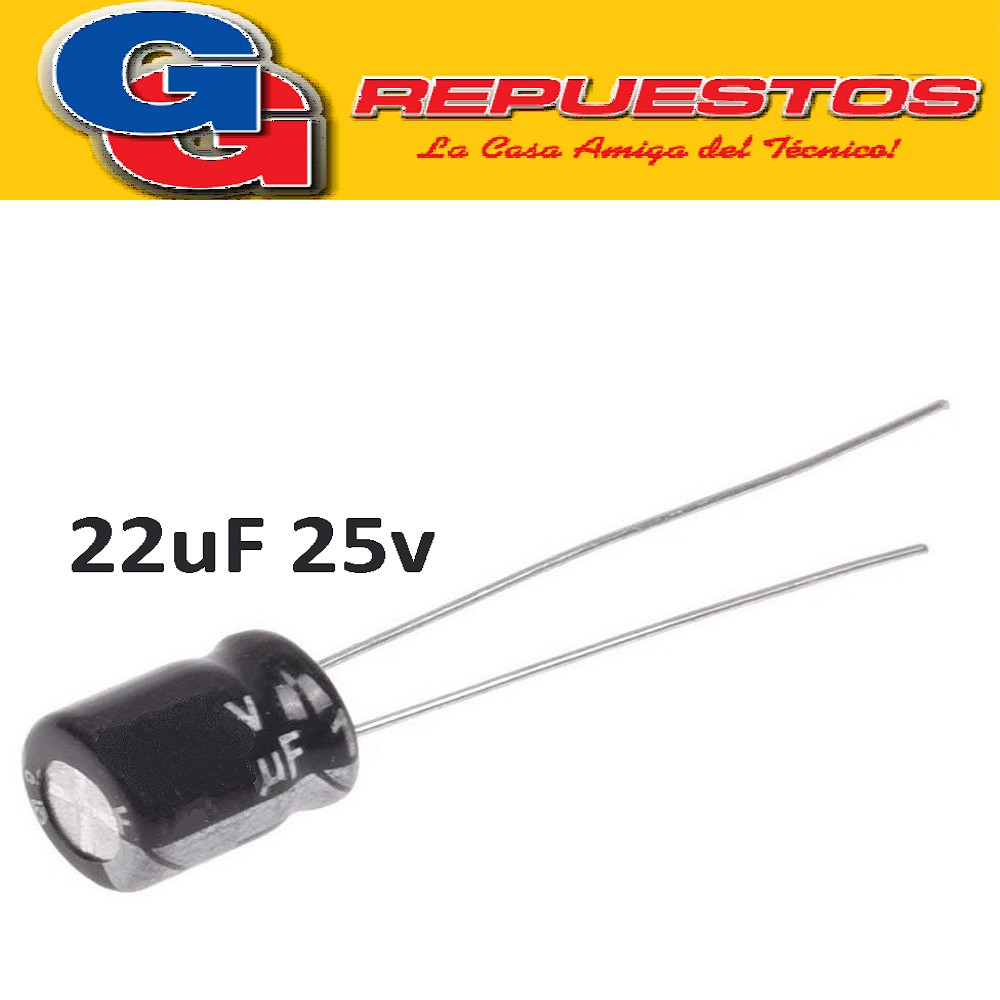 CAPACITOR ELECTROLITICO 22uFX25V MINI