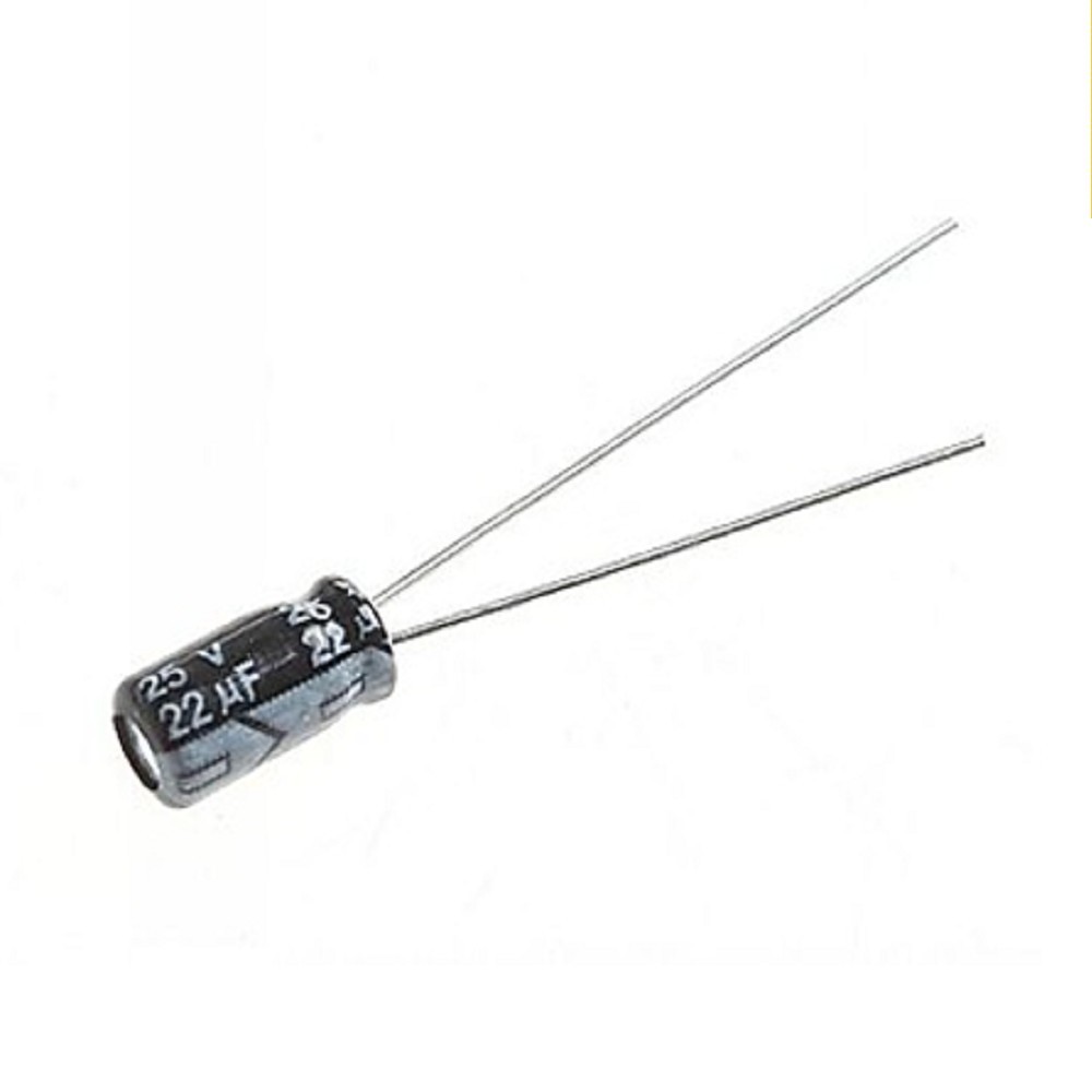 CAPACITOR ELECTROLITICO 22uFX25V PATA LARGA