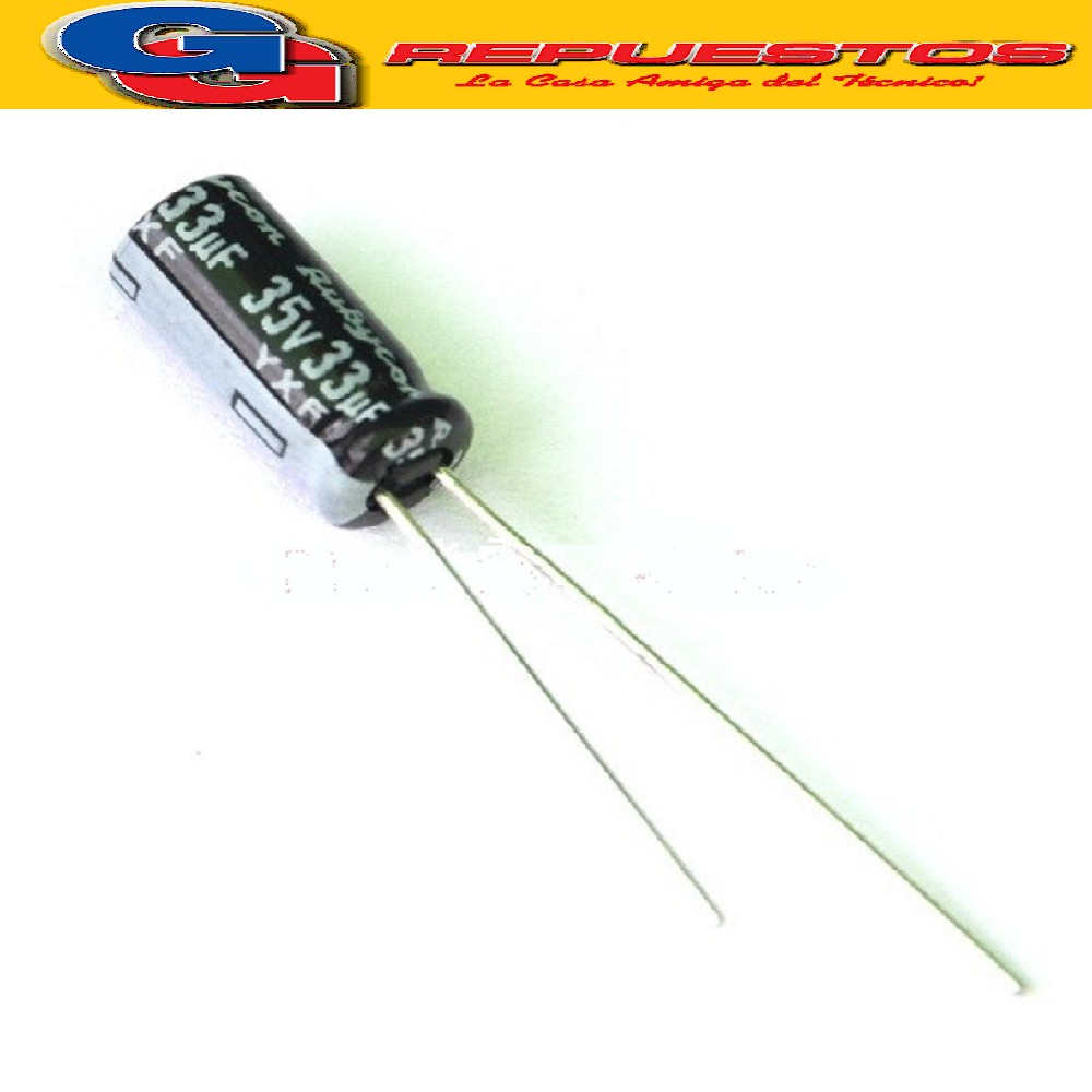 CAPACITOR ELECTROLITICO 33uFX35V PATA LARGA